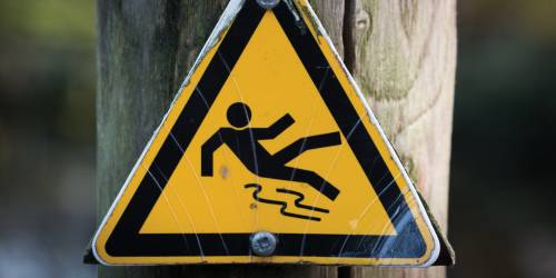 What are the main causes for slipping in the workplace?