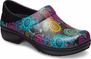 Crocs CRNERIA0I4 Pro II, Women's, Black/Floral, Soft Toe, Slip Resistant, Work Clog