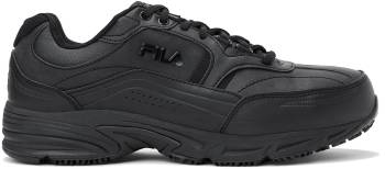 Zapato de trabajo deportivo antideslizante, con puntera de acero, negro, para hombre, Fila FIL1SG30201 Memory Workshift