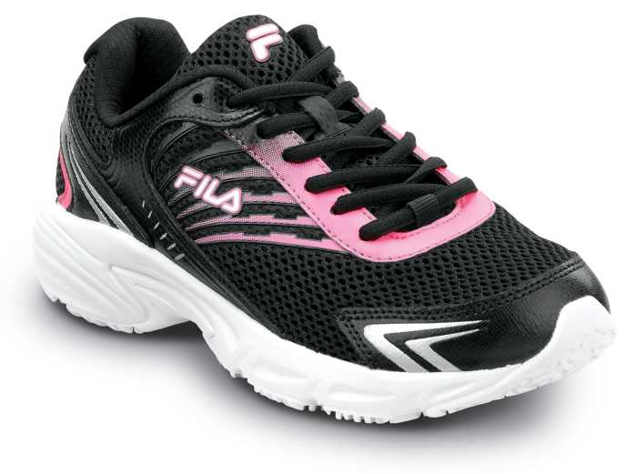 view #1 of: Zapato de trabajo deportivo bajo, antideslizante, color negro/rosa/plata metalizado, FILA FIL680011 Memory Starform SR, para mujer