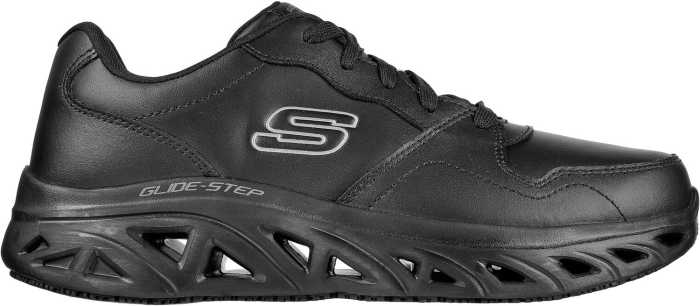 alternate view #2 of: SKECHERS Work SK200105BLK Benafix, Men's, Black, Soft Toe, Slip Resistant, Low Athletic, Work Shoe