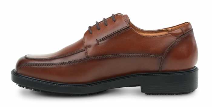 alternate view #3 of: Zapato de trabajo con puntera blanda, antideslizante MaxTRAX, estilo de vestir, marrón, de hombre, SR Max SRM3050 Manhattan
