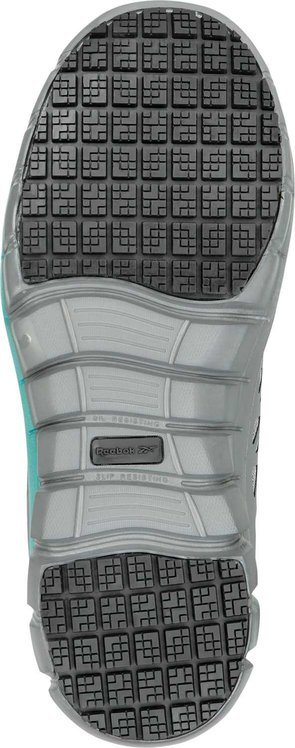 alternate view #5 of: Reebok Work SRB030 Sublite, Women's, Grey/Turquoise, Athletic Style, MaxTRAX Slip Resistant, Soft Toe Work Shoe