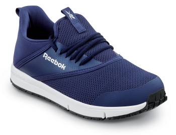 Reebok Work SRB065 DayStart Work, Women's, Blue/White, Soft Toe, EH, MaxTRAX Slip Resistant, Low Athletic, Work Shoe