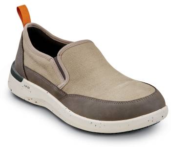 Zapato de trabajo sin cordones informal antideslizante MaxTRAX, EH, con puntera de material compuesto, beige, de hombre Rockport Works SRK4575 truFLEX Fly Mudguard Work