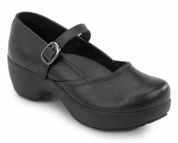 SR Max SRM136 Vienna, Women's, Black Mary Jane Clog Style, MaxTRAX Slip Resistant, Soft Toe Work Shoe