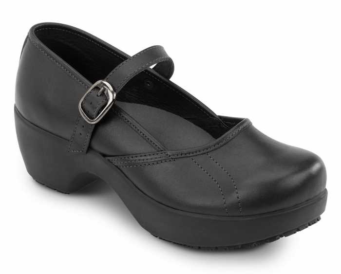 view #1 of: SR Max SRM136 Vienna, Women's, Black Mary Jane Clog Style, MaxTRAX Slip Resistant, Soft Toe Work Shoe