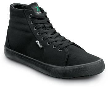Zapato de trabajo con puntera blanda, antideslizante MaxTRAX, estilo atlÒtico de tobillo alto, negro de mujer SR Max SRM165 L.A.