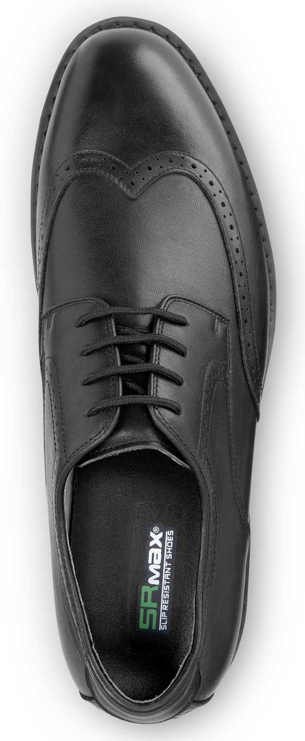 alternate view #4 of: SR Max SRM3390 Durham, Men's, Black, Wingtip Dress Style, MaxTRAX Slip Resistant, Soft Toe Work Shoe