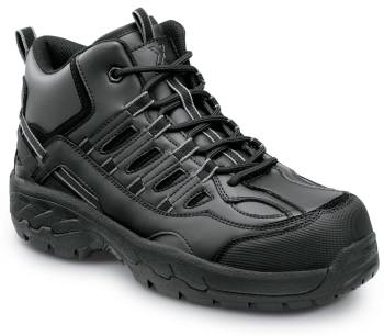 Zapato de trabajo, EH con puntera de material compuesto, antideslizante MaxTRAX, estilo para senderismo, negro, de mujer, SR Max SRM479 Boone