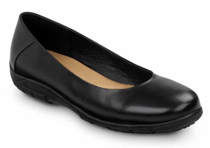 view #1 of: Zapato de trabajo con puntera blanda, antideslizante MaxTRAX, estilo de vestir plano, negro, de mujer, SR Max SRM540 Asheville