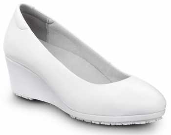 Zapato de trabajo con puntera blanda, antideslizante MaxTRAX, estilo de vestir con cuña alta, blanco, de mujer, SR Max SRM554 Orlando