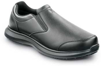Zapato de trabajo con puntera blanda, antideslizante MaxTRAX, estilo Oxford con elásticos laterales, negro de mujer SR Max SRM652 Saratoga
