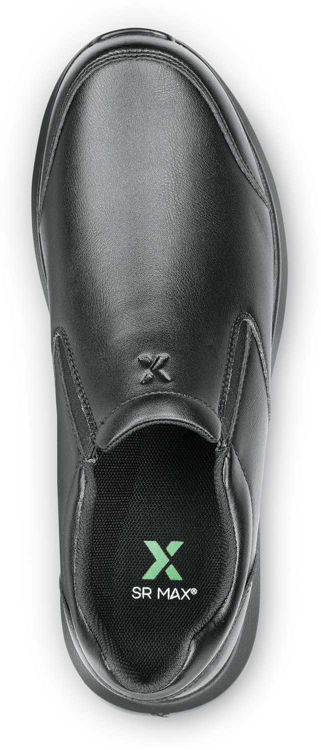 alternate view #4 of: Zapato de trabajo con puntera blanda, antideslizante MaxTRAX, estilo Oxford con elásticos laterales, negro de mujer SR Max SRM652 Saratoga