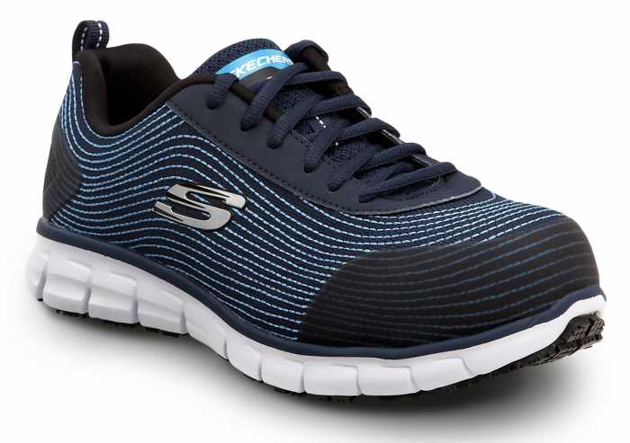 view #1 of: SKECHERS Work SSK8173NVY Mia, Women's, Navy, Alloy Toe, EH, Slip Resistant Low Athletic