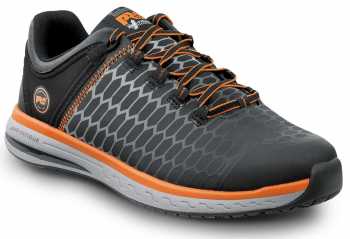 Timberland PRO STMA1XRK Powerdrive, Men's, Black/Orange, Soft Toe, EH, MaxTRAX Slip Resistant Low Athletic