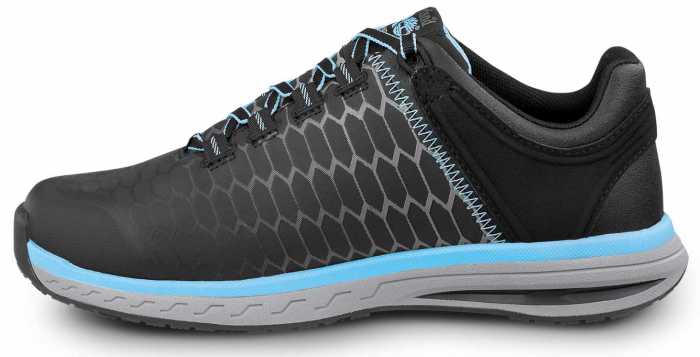alternate view #3 of: Timberland PRO STMA1XUE Powerdrive, Women's, Black/Aqua, Soft Toe, EH, MaxTRAX Slip Resistant Low Athletic
