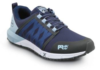 Timberland PRO STMA5YVB Radius, Men's, Dress Blue/Blue Fog, Soft Toe, EH, MaxTRAX Slip Resistant, Athletic, Work Shoe